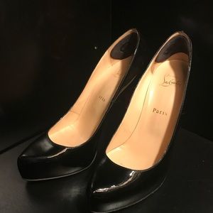 Christian Louboutin black patent Rolando